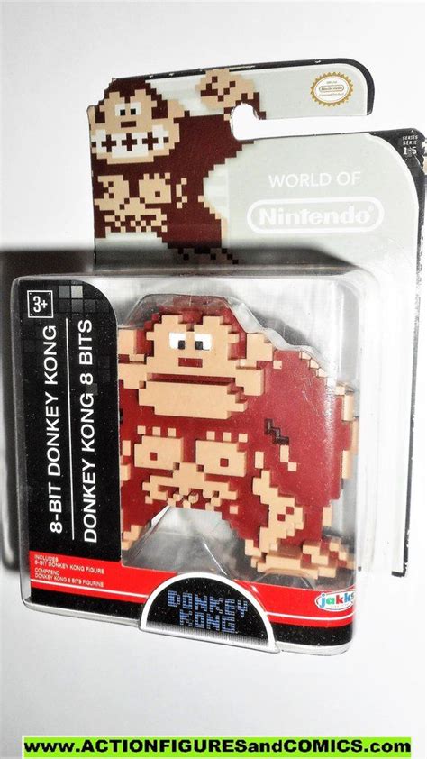 World Of Nintendo Donkey Kong 8 Bit 3 Inch 2015 Jakks Pacific Moc 000