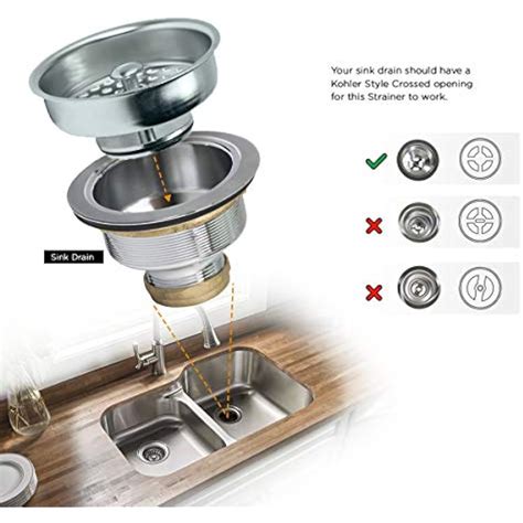 Drains And Strainers Everflow 75131 Kitchen Sink Basket Replacement For Kohler Ebay