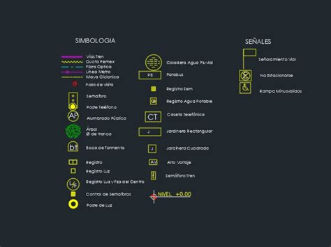 Simbologia Mobiliario Urbano En Autocad Cad Kb Bibliocad