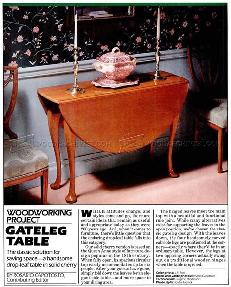 Drop Leaf Table Plans • Woodarchivist