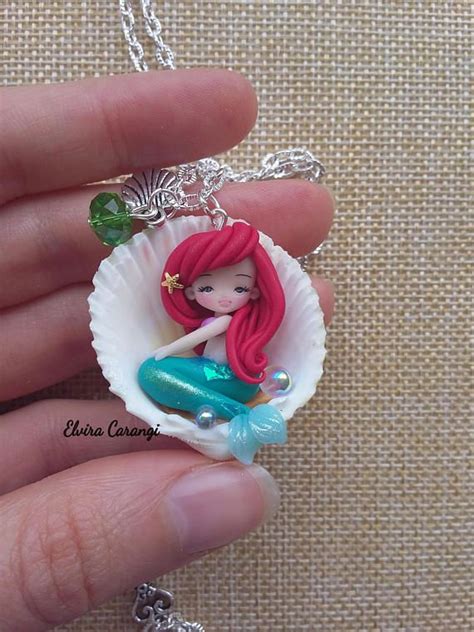 Collana Ariel La Sirenetta Disney Princess Fimo Handmade Idea