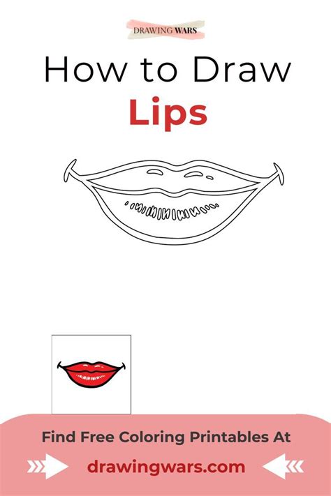 Learn How To Draw Lips Step By Step With Free Printable Coloring Pages