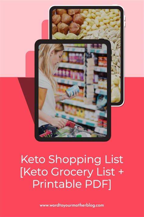 Keto Shopping List Keto Grocery List Printable Pdf In 2024 Keto Shopping List Keto