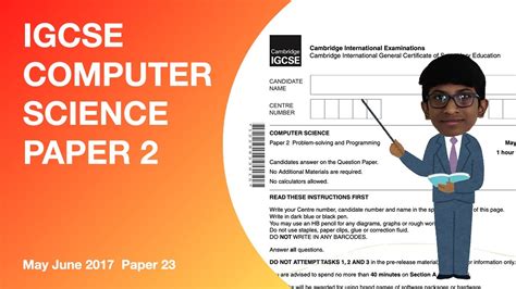 How To Solve IGCSE Computer Science Paper2 0478 23 M J 17 Easy Way To