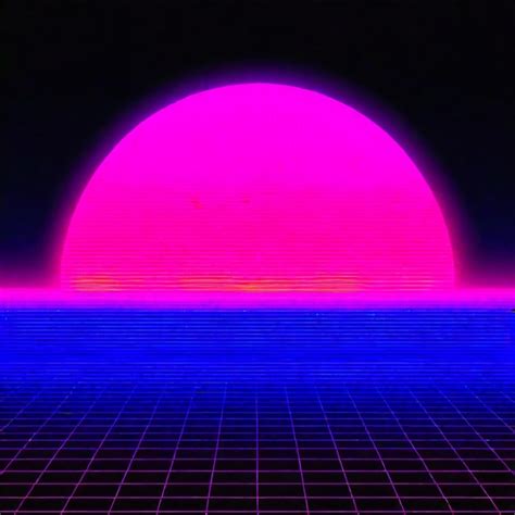 Premium Photo Synthwave Neon Retrowave Vaporwave Outrun Landscape