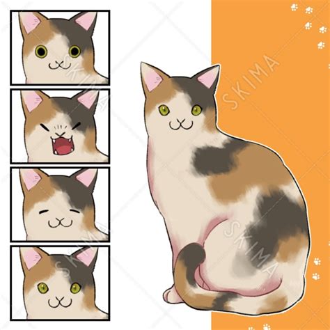 オーソドックスな三毛猫立ち絵 Skima（スキマ）