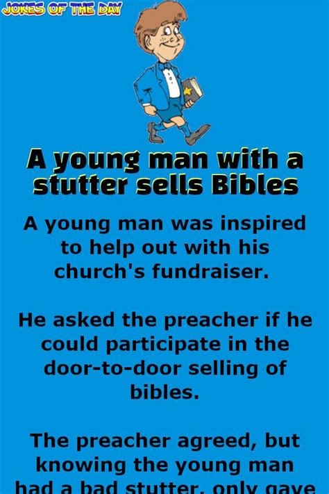 A young man with a stutter sells Bibles