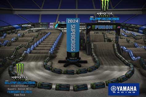 Watch: 2024 Detroit Supercross Animated Track Map - Racer X