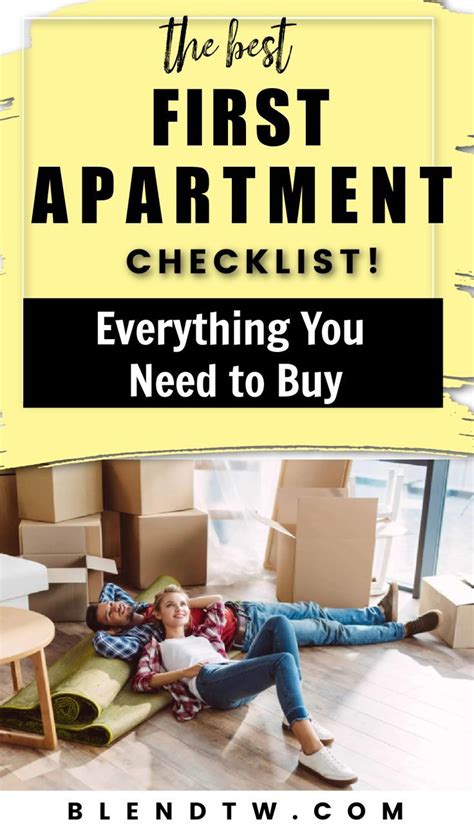 The Best First Apartment Checklist Everything You Need For Your First