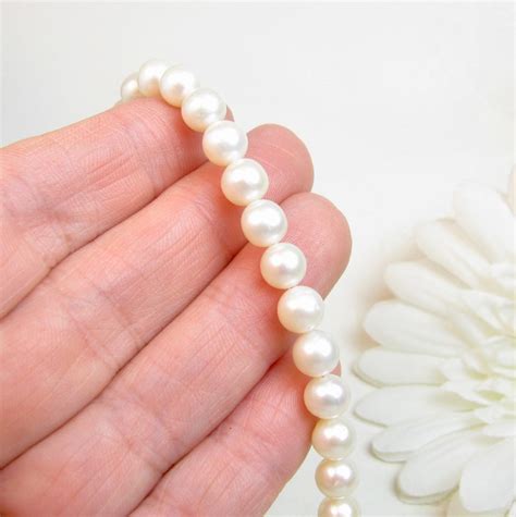 Ladies 65mm Real Pearl Necklace Gold Filled Clasp Bridesmaid Etsy