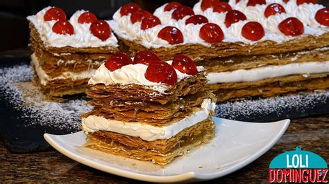 MILHOJAS DE HOJALDRE CON MERENGUE Loli Domínguez Recetas Paso a