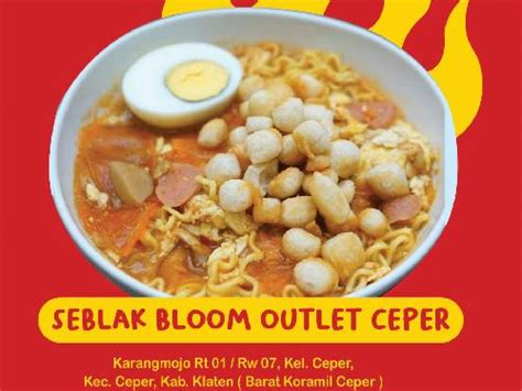 Daftar Harga Menu Delivery Seblak Bloom Ceper Solo Terbaru 2024