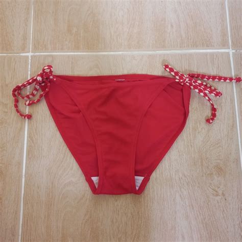 SALE Medium Red String Bikini Bottom Women S Fashion Swimwear