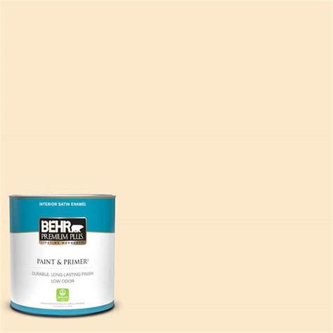 Behr Premium Plus Qt Yl W Spanish Lace Satin Enamel Low Odor