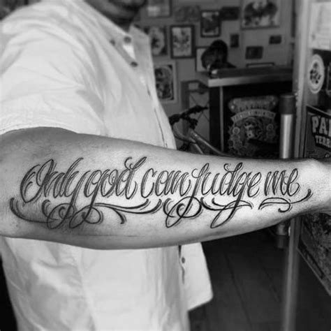 60 Only God Can Judge Me Tattoo Designs For Men Quote Ink Ideas