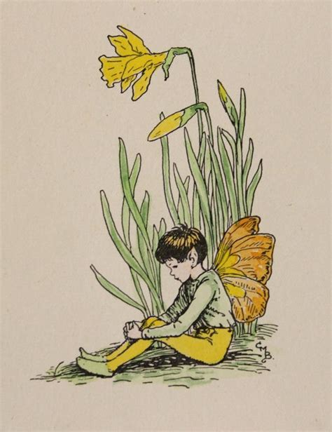 Original Antique S Daffodil Flower Fairy Plate Cicely Etsy Uk