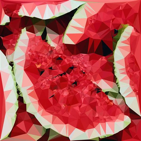 Vibrant Watermelon Abstract Art