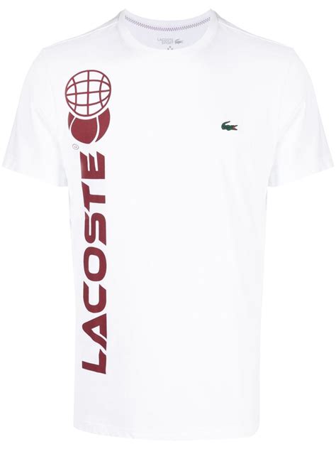 Lacoste X Daniil Medvedev Logo Print Jersey T Shirt White Farfetch