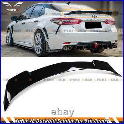 For Toyota Camry Yofer V Glossy Black Duckbill High Kick Trunk