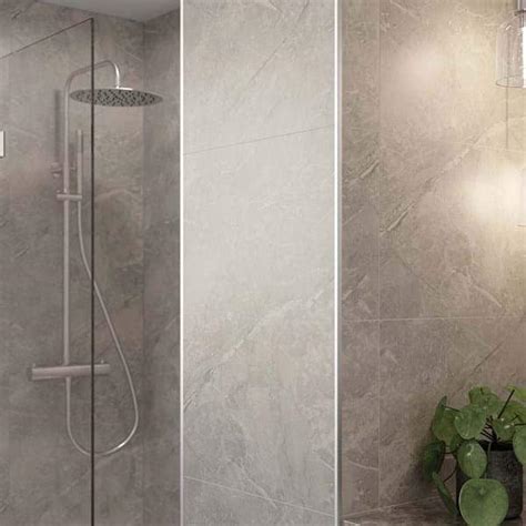 Multipanel Valmasino Marble Large Tile Effect Shower Board Rubberduck