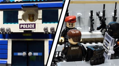 Lego City Police And Swat Station Custom Moc Youtube