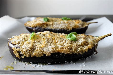 Aubergines Farcies Au Quinoa Gourmand Croquant By Mary Co