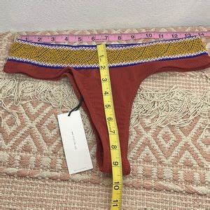 Elysiian Swim Swim Elysiian Swim High Cut Waisted Bali Cheeky Bikini Bottoms In Burgundy Sz