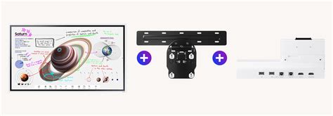 Samsung Flip Pro Wm65b Avec Support Mural Et Boîtier De Connexion 65 Avec Support Mural Et