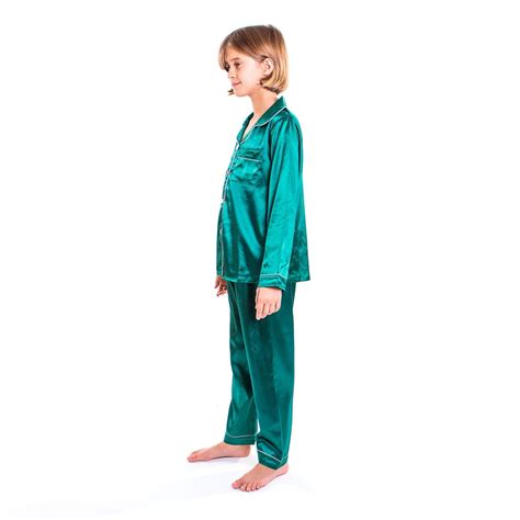 Kids satin pajamas set long pants +long sleeves, Kids Personalized ...