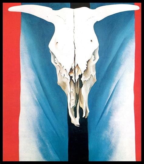 Georgia O'Keeffe Print Cow's Skull: Red White | Etsy