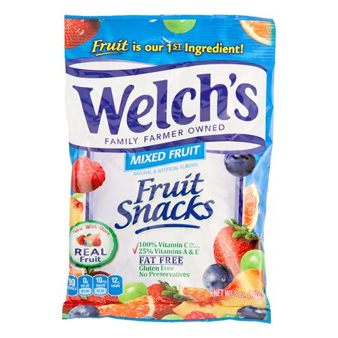 Welchs Mixed Fruit Fruit Snacks 5 Oz Peg Bag Nassau Candy