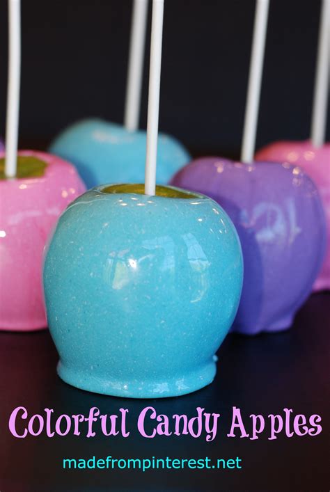 Colorful Candy Apples - TGIF - This Grandma is Fun