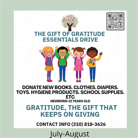 The Gift of Gratitude Essentials Drive — The Gift of Gratitude