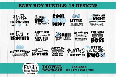 Baby Boy SVG Bundle | newborn baby svg, funny baby svg