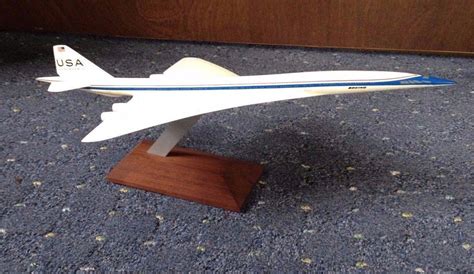 Boeing 2707 SST Model with Wood Base | #1837400003