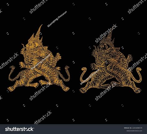 Tiger Thai Traditional Tattoo Stock Vector (Royalty Free) 2241698579 ...