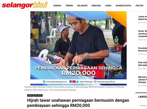 Selangor Kini Hijrah Tawar Usahawan Perniagaan Bermusim Dengan