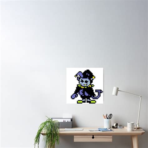 Deltarune Jevil Tired Poster By TheKeyToReality Redbubble