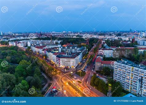 Berlin skyline at night editorial photography. Image of downtown ...