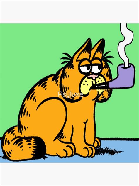 Pipe Strip Garfield Sticker For Sale By Psyluxe Redbubble