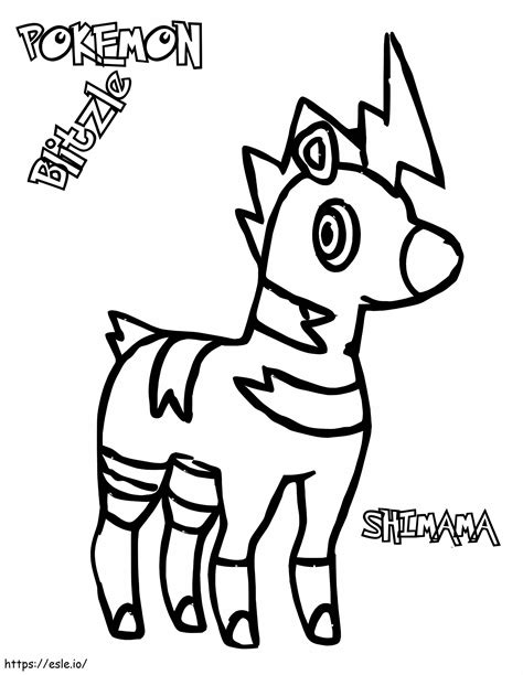 Lightning Gen 5 Pokemon coloring page