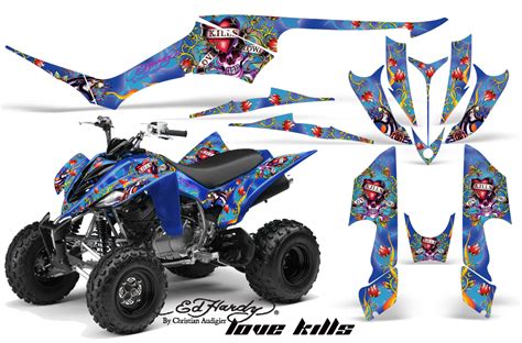 Dekorekit Grafik Kit Dekor Ed Hardy Love Kills Yamaha Yfm 350 R Quad Atv Graphi