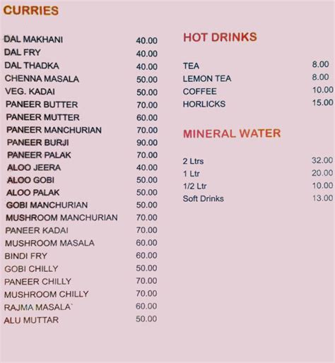 Arya Restaurant Menu Menu For Arya Restaurant Marathahalli East