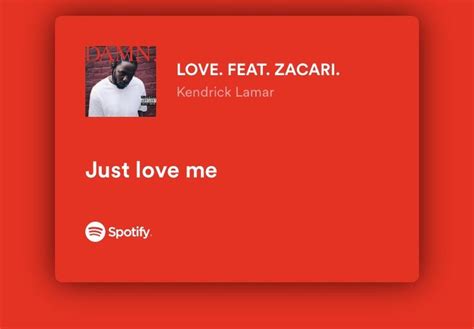 A Red Card With The Words Love Feat Zacari And Just Love Me