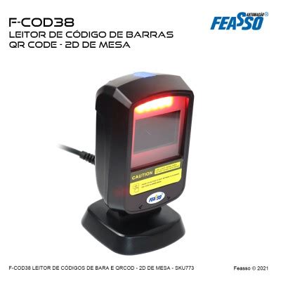 F COD38 LEITOR DE CÓDIGO DE BARRAS QR Code 1D e2D de MESA