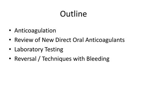 Direct Oral Anticoagulants Ppt Download