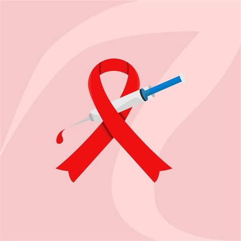 Premium Vector Vector Ribbons And Syringes Commemorating World Aids Day