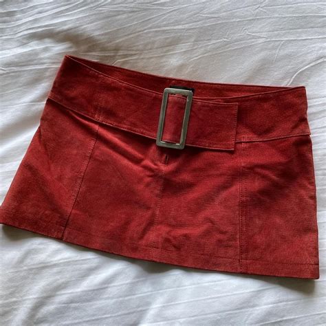 Vintage Wet Seal Suede Leather Mini Skirt Size 5 Depop In 2024