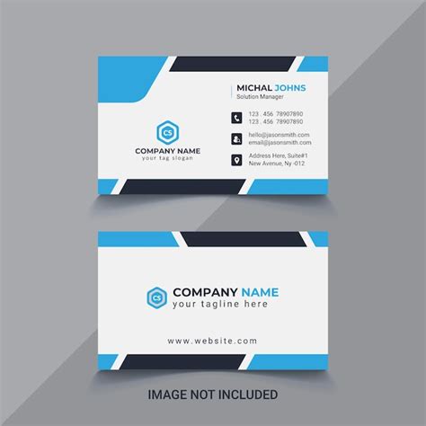 Premium Vector A Business Card For A Company Called Company Name