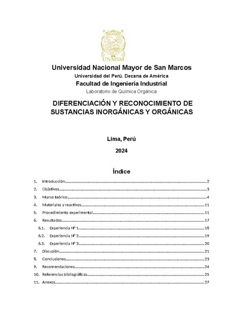 Guia 3j Informe 4 Universidad Nacional Mayor De San Marcos Universidad Del Perú Decana De